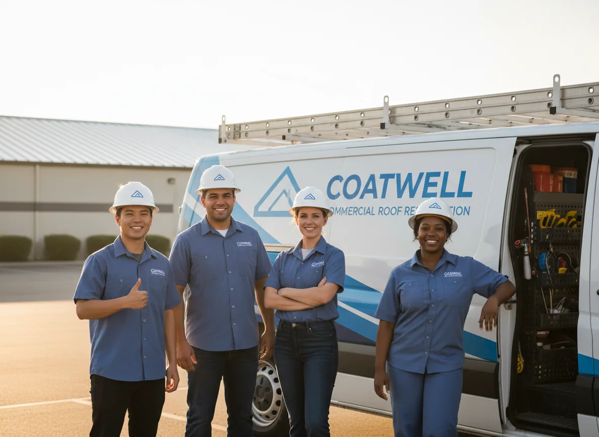 Commercial roof coating company in Hye, TX