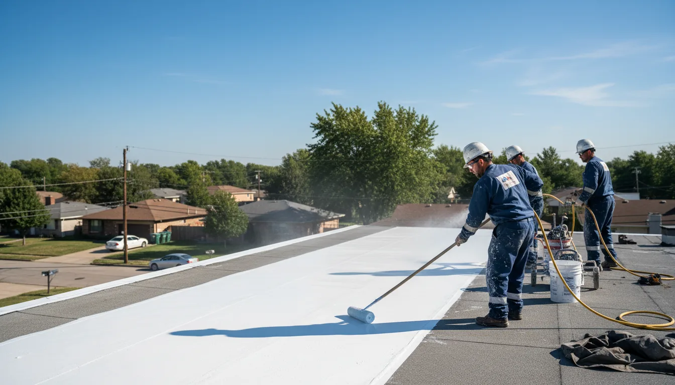 Commercial roof coating in Hye, TX near me